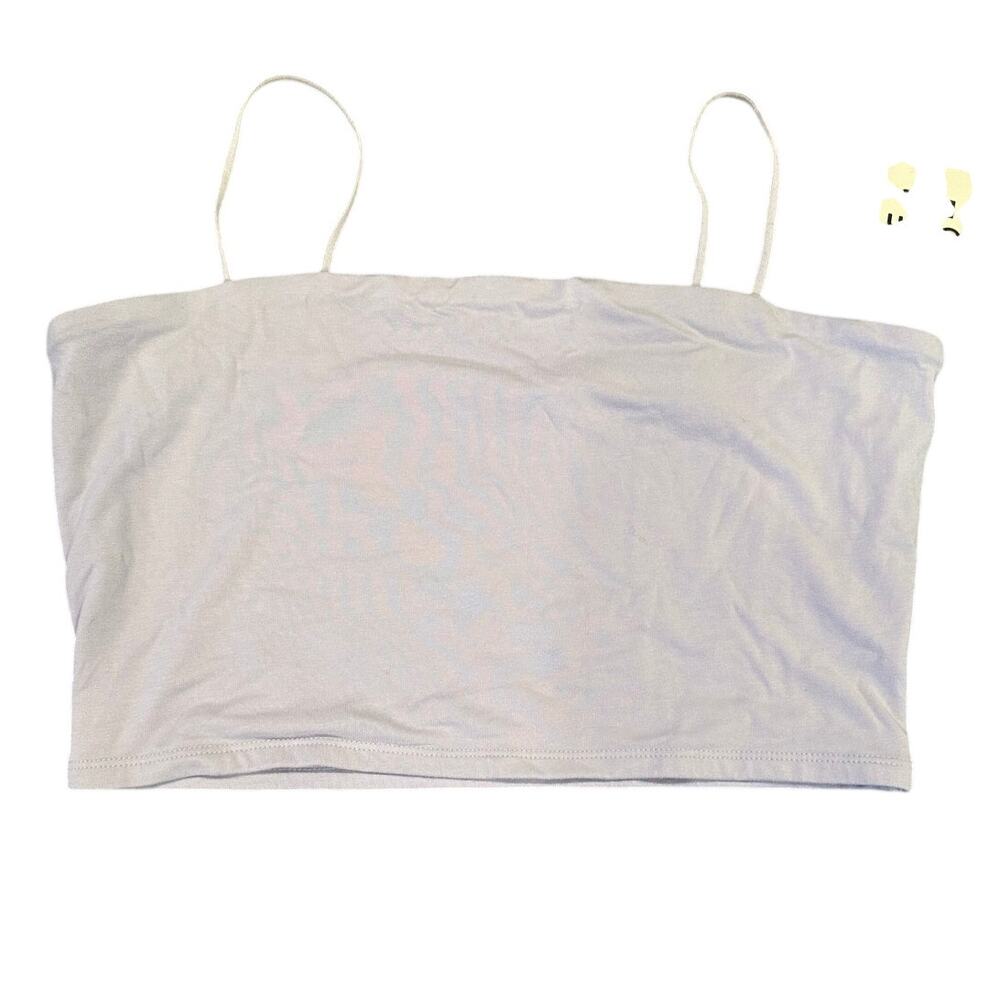 Open Edit Women's Lavender Purple Sleeveless Crop Tank Top L NWT
